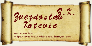Zvezdoslav Kotević vizit kartica